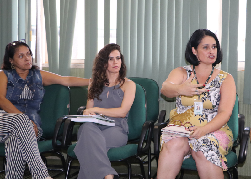 Da esquerda para a direita: Maísa Costa, Patrícia Ferraz e Alessandra Maria da Silva.